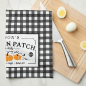 ファームハパーソナライズされたンプキンパッチ キッチンタオル (四つ折り)