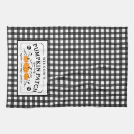 ファームハパーソナライズされたンプキンパッチ キッチンタオル