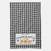 ファームハパーソナライズされたンプキンパッチ キッチンタオル (縦)