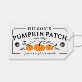 ファームハパーソナライズされたンプキンパッチ ギフトタグ