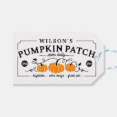 ファームハパーソナライズされたンプキンパッチ ギフトタグ (正面(横))