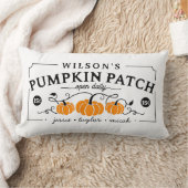 ファームハパーソナライズされたンプキンパッチ ランバークッション (ブランケット)