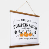 ファームハパーソナライズされたンプキンパッチ 吊り下げ型タペストリー (傾斜あり)