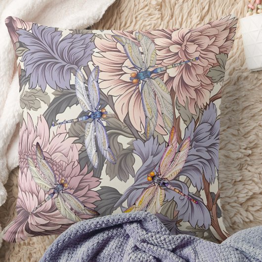ファームハフランスのウスフローララベンダーピンクドラゴンフライ クッション