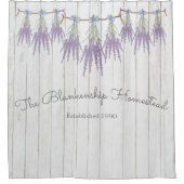 ファームハフランスのウスラベンダーバンドルテンプレート シャワーカーテン (正面)