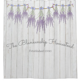 ファームハフランスのウスラベンダーバンドルテンプレート シャワーカーテン