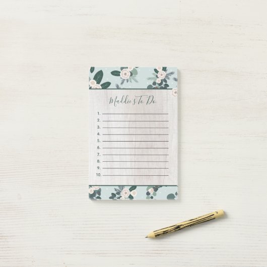 ファームハモダンウスのクリスマスフローラオン木 ポストイット (デスク上)