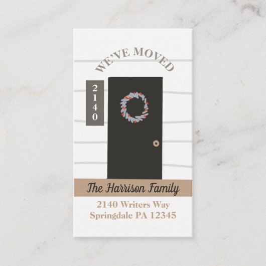 ファームハモダンウスのドアの移動発表 エンクロージャーカード (正面)