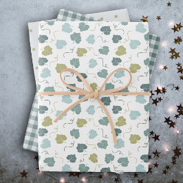 ファームハモダンウスのホリデーグリーン ラッピングペーパーシート