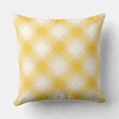 ファームハモダンウスカラフルイエロー格子状ソファ クッション (裏面)
