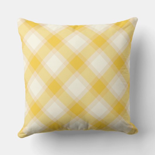 ファームハモダンウスカラフルイエロー格子状ソファ クッション (裏面)
