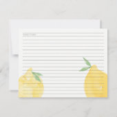 ファームハモダンウスクラシックイエローレモンレシピカード (裏面)