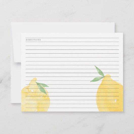 ファームハモダンウスクラシックイエローレモンレシピカード (裏面)