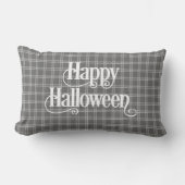 ファームハモダンウスクラシックプレイドハッピーハローウィン ランバークッション (正面)