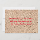 ファームハモダンウスクリスマスバ素朴ラップオーナメント シーズンカード (裏面)