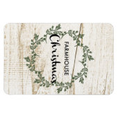 ファームハモダンウスクリスマスリースウ素朴ッド マグネット (横)