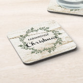 ファームハモダンウスクリスマスリース素朴ウッドウォール コースター (左側)