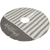 ファームハモダンウスグレーチキングクリスマス ブラッシュドポリエステルツリースカート (アングル)