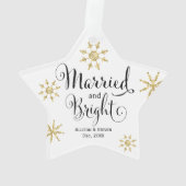 ファームハモダンウスシンプル結婚した&明るい新婚  オーナメント (裏面)