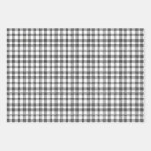 ファームハモダンウスチャーム白黒プレイド ラッピングペーパーシート (正面2)