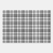 ファームハモダンウスチャーム白黒プレイド ラッピングペーパーシート (正面)