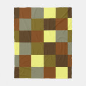 ファームハモダンウスバッファローチェックプレイドパターン フリースブランケット (正面)