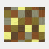 ファームハモダンウスバッファローチェックプレイドパターン フリースブランケット (正面(横))