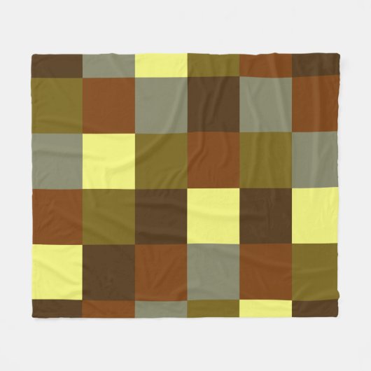 ファームハモダンウスバッファローチェックプレイドパターン フリースブランケット (正面(横))