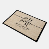 ファームハモダンウスバーラップHello So Glad Here ドアマット (アングル)