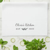 ファームハモダンウスパーソナライズされた名 キッチンタオル (折り畳み)