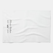 ファームハモダンウスパーソナライズされた名 キッチンタオル (横)