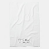 ファームハモダンウスパーソナライズされた名 キッチンタオル (縦)