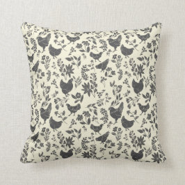 ファームハモダンウスフォークアートスタイルプリント クッション