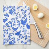 ファームハモダンウスフォークアートチキン&ボタニカル キッチンタオル (四つ折り)