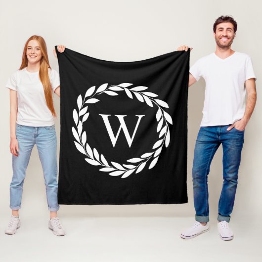 ファームハモダンウスフローラシックモノグラムの フリースブランケット (インサイチュ)