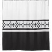 ファームハモダンウスブラックアンドホワイトクラス シャワーカーテン (正面)