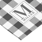 ファームハモダンウスブラックバッファローチェックモノグラムの ショートテーブルランナー (コーナー)