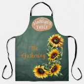 ファームハモダンウスンフラワーボタニカルパーソナライズされた エプロン (正面)