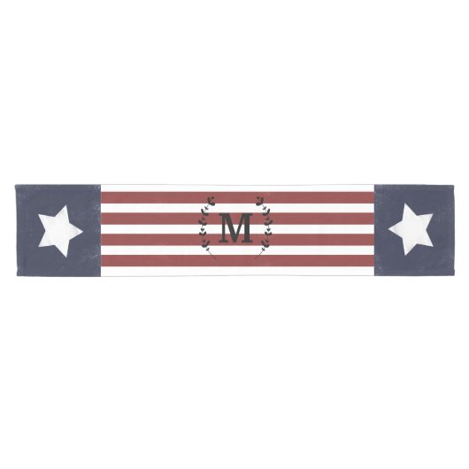 ファームハモダンウス愛国的アメリカーナ7月4日 ショートテーブルランナー (横)