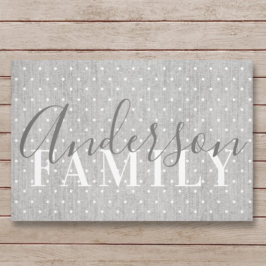 ファームハモダンウス水玉模様ファミリ名の形式 ドアマット