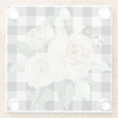 ファームハモダンウス白黒バッファロープレイドフローラ ガラスコースター (裏面)