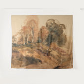 ファームハモダンウス秋秋の風景絵を描ズ タペストリー (正面(横))