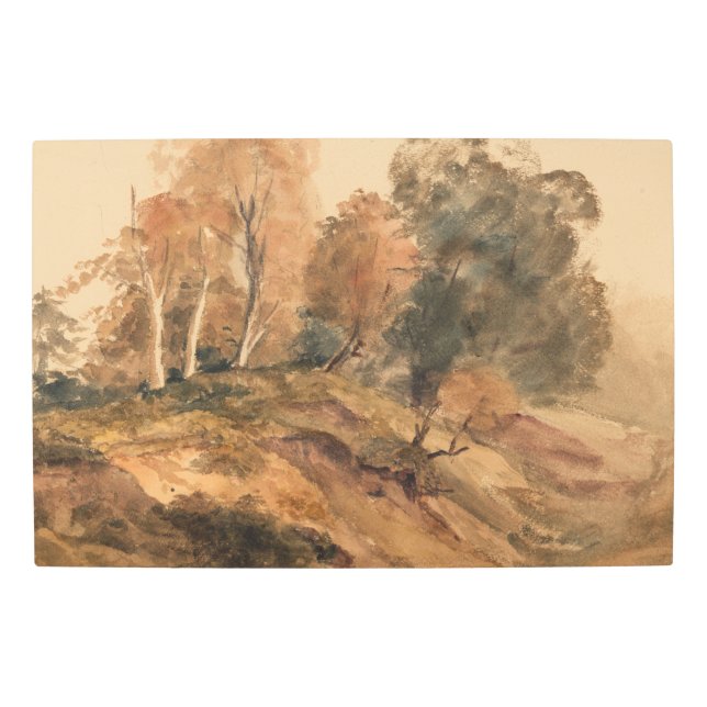 ファームハモダンウス秋秋の風景絵を描ズ メタルプリント (正面)