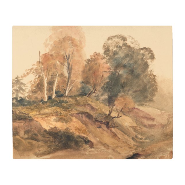 ファームハモダンウス秋秋の風景絵を描ズ メタルプリント (正面)