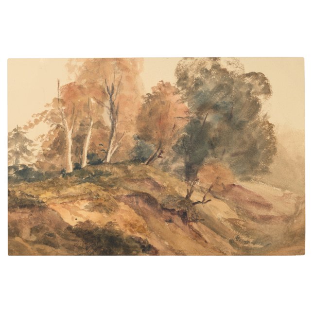 ファームハモダンウス秋秋の風景絵を描ズ メタルプリント (正面)