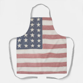 ファームハモダンウス素朴アメリカ国旗 エプロン
