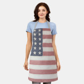 ファームハモダンウス素朴アメリカ国旗 エプロン (着用した状態)