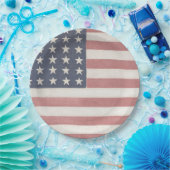 ファームハモダンウス素朴アメリカ国旗 ペーパープレート (パーティー)