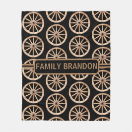 ファームハモダンウス素朴オールドファッション木製ホイール フリースブランケット