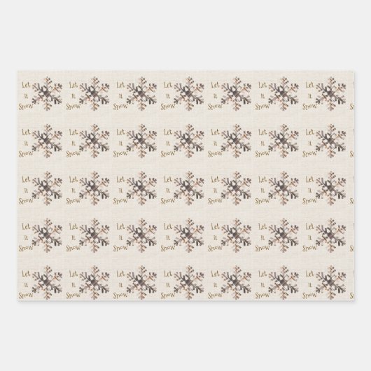 ファームハモダンウス素朴スマスバーラップとウッド ラッピングペーパーシート (正面2)